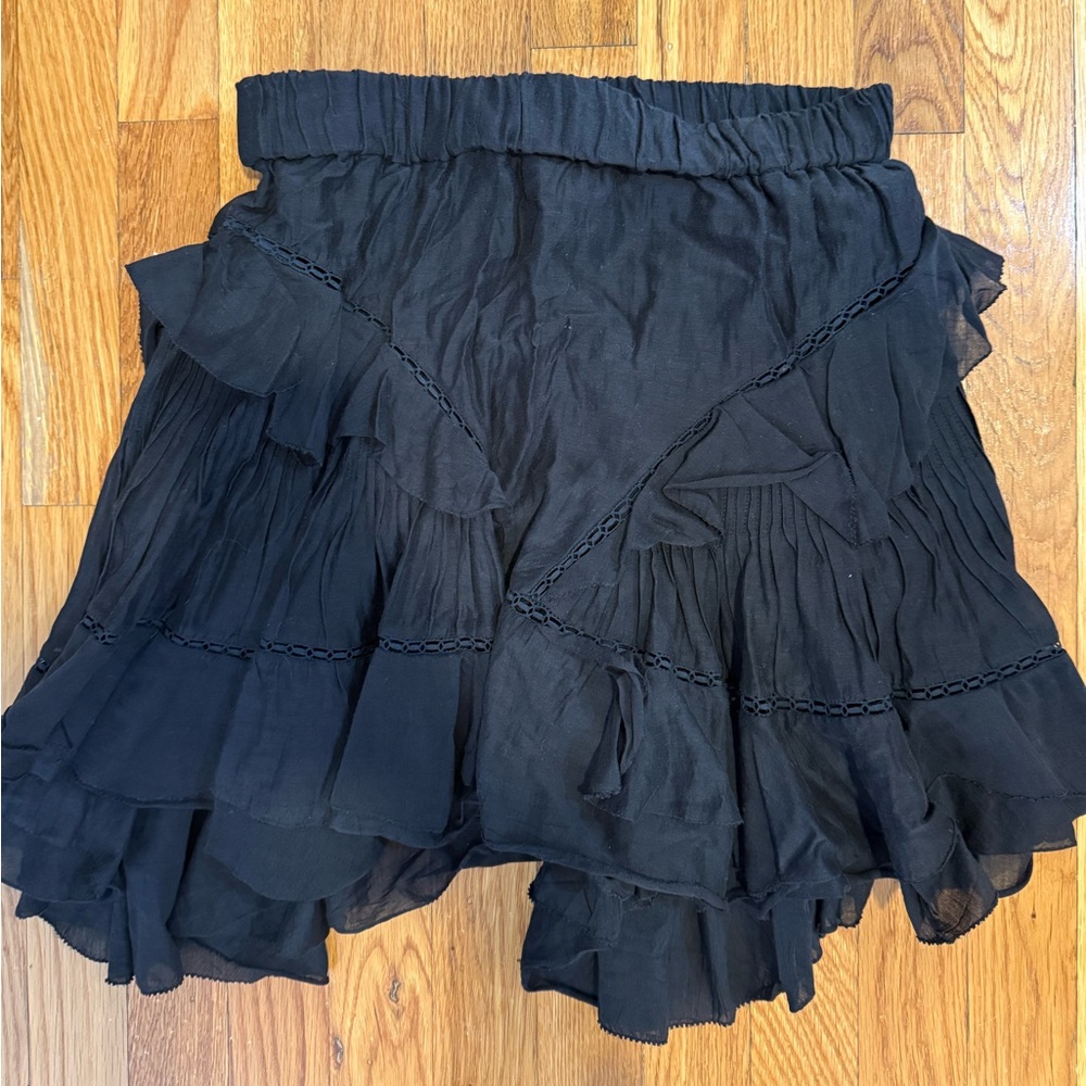 Isabel Marant Black Ruffled Skirt